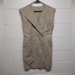 Derek Lam 10 Crosby Tan Sleeveless Shift Mini Dress Size 8